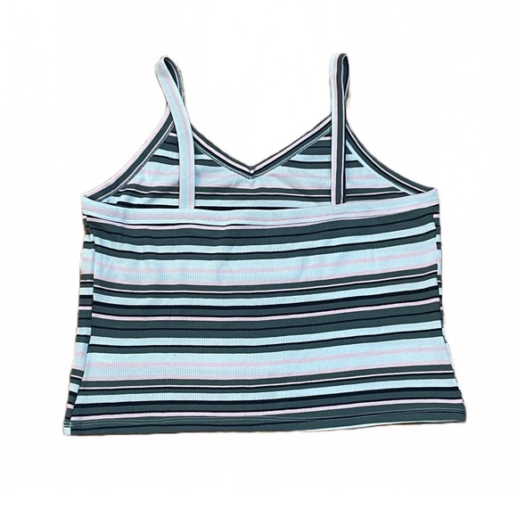 NEW Women's Wide-Strap Cami Top Striped Stretchy Plus Size tank 3X - Picture 10 of 16
